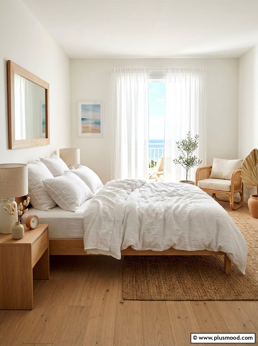 White Linen Bedding - 25 summer home refresh ideas