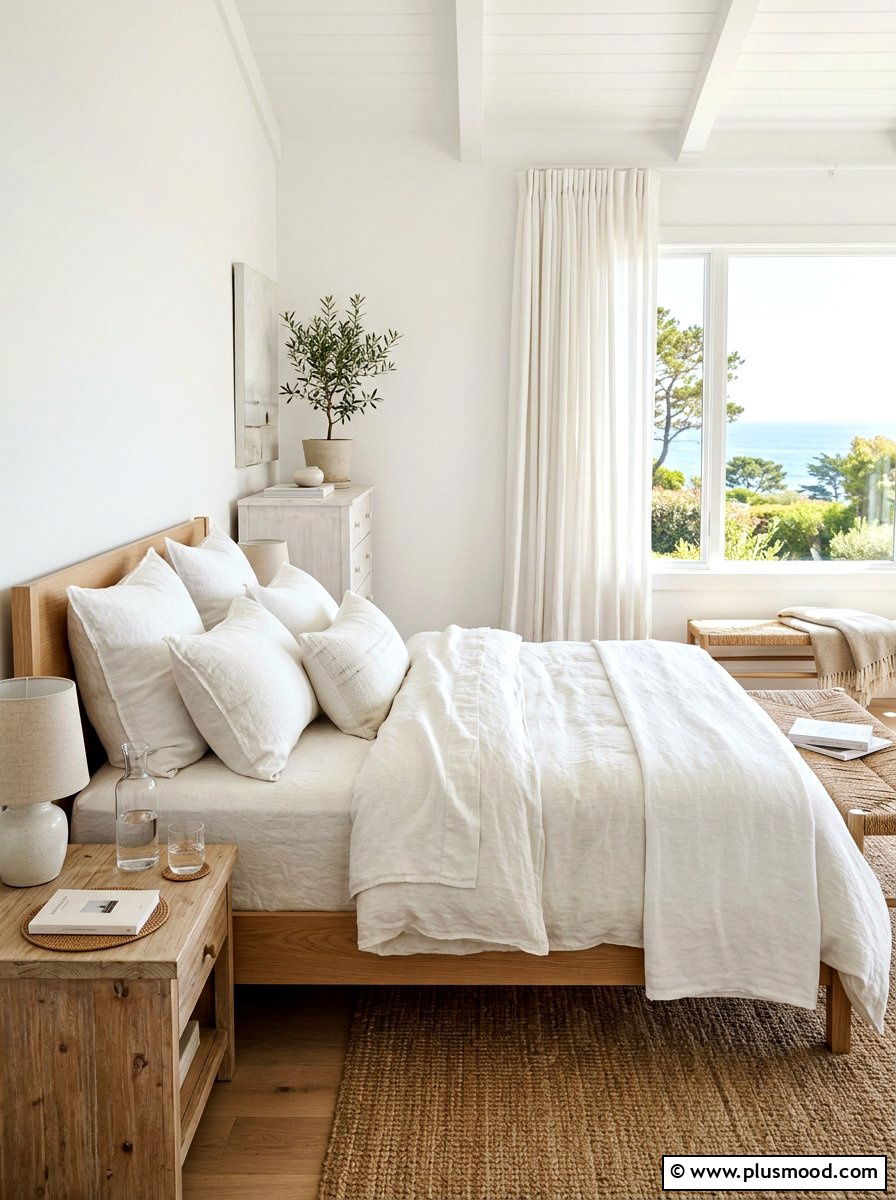 White Linen Bedding - 25 summer room refresh ideas for bedroom