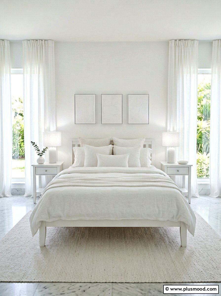 White Linen Bedside Lamp - 25 summer bedroom lighting ideas