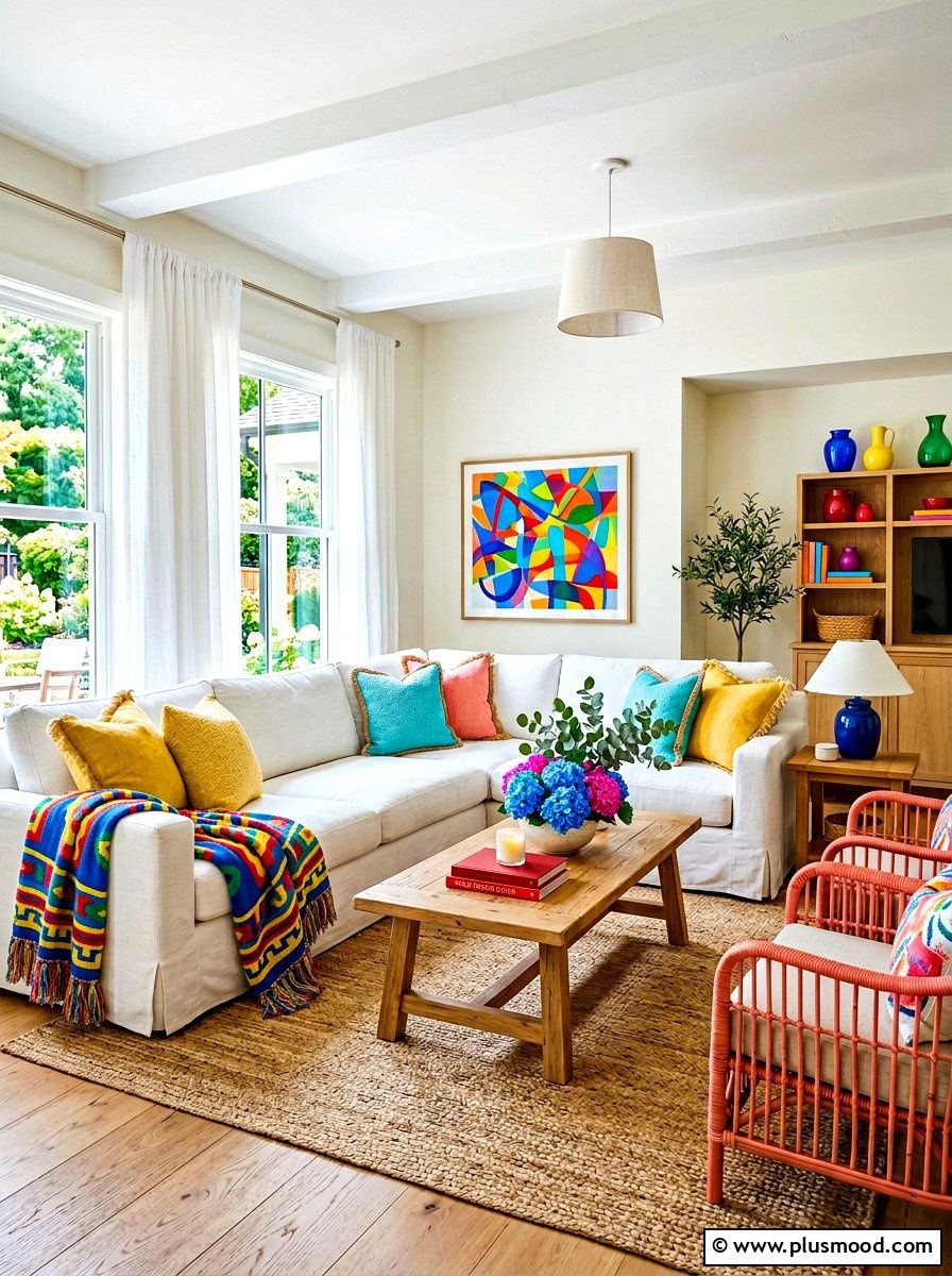 White Linen Living Room - 25 modern summer living room ideas