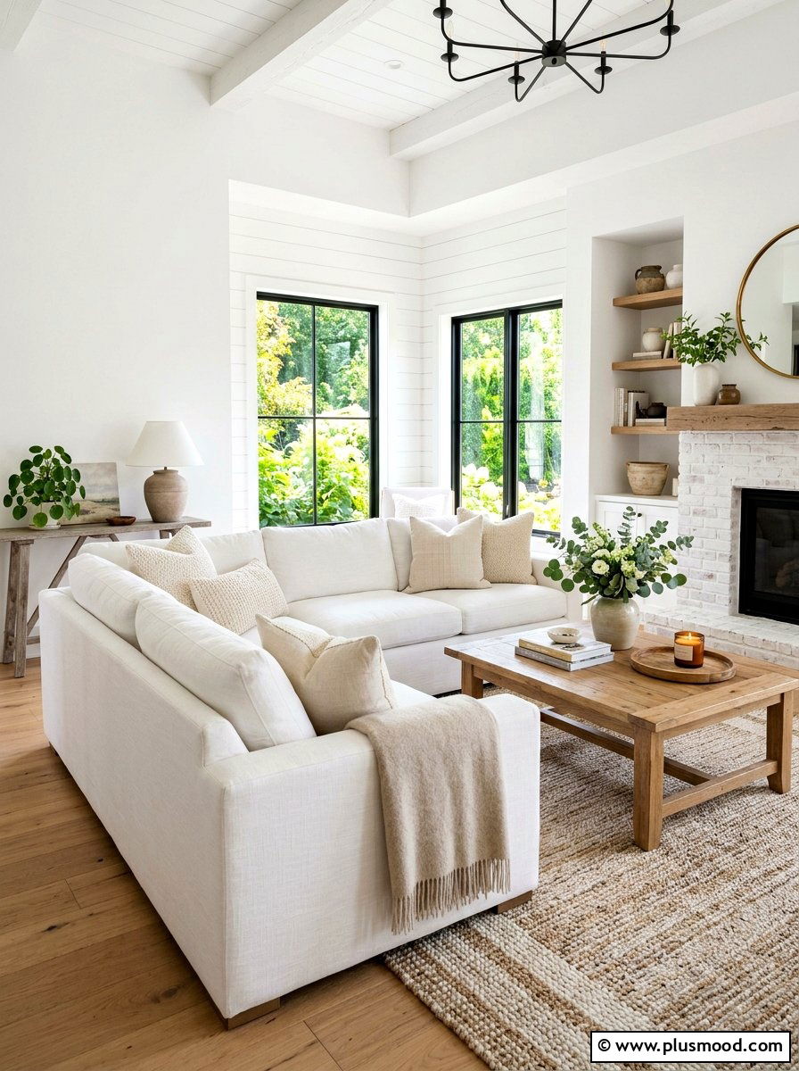 White Linen Living Room - 25 light summer living room ideas