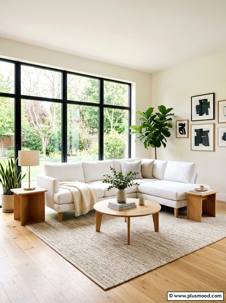 White Linen Sofa - 25 summer neutral decor ideas