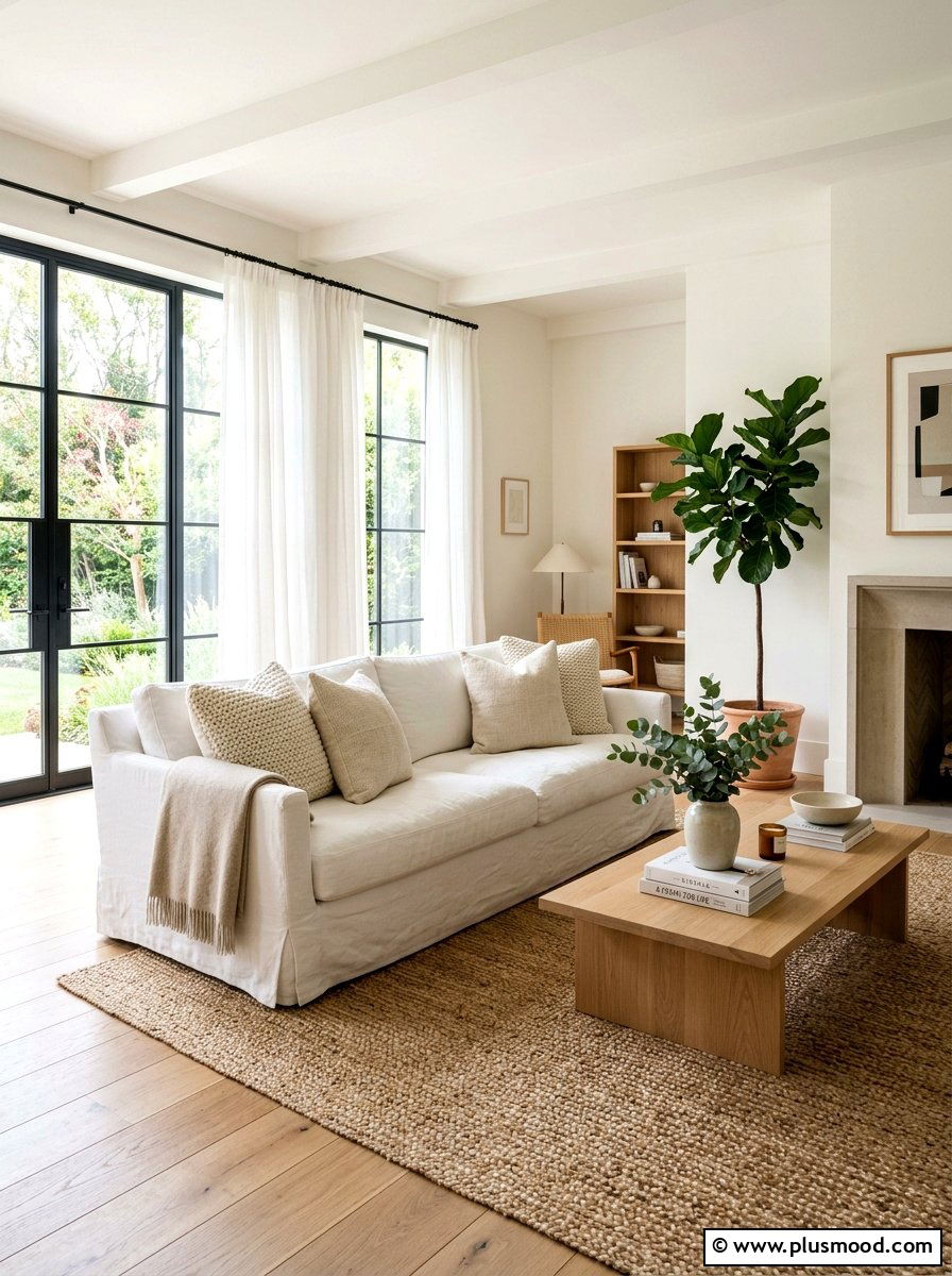 White Linen Sofa Living Room - 25 summer relaxed luxury decor ideas