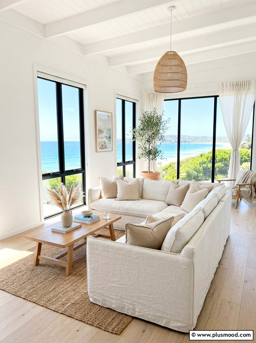 White Linen Sofa Slipcover - 25 summer sofa styling ideas