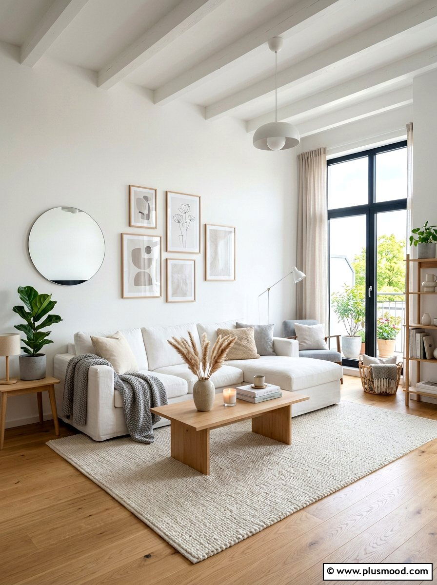 White Linen Sofa - 25 airy summer living room ideas