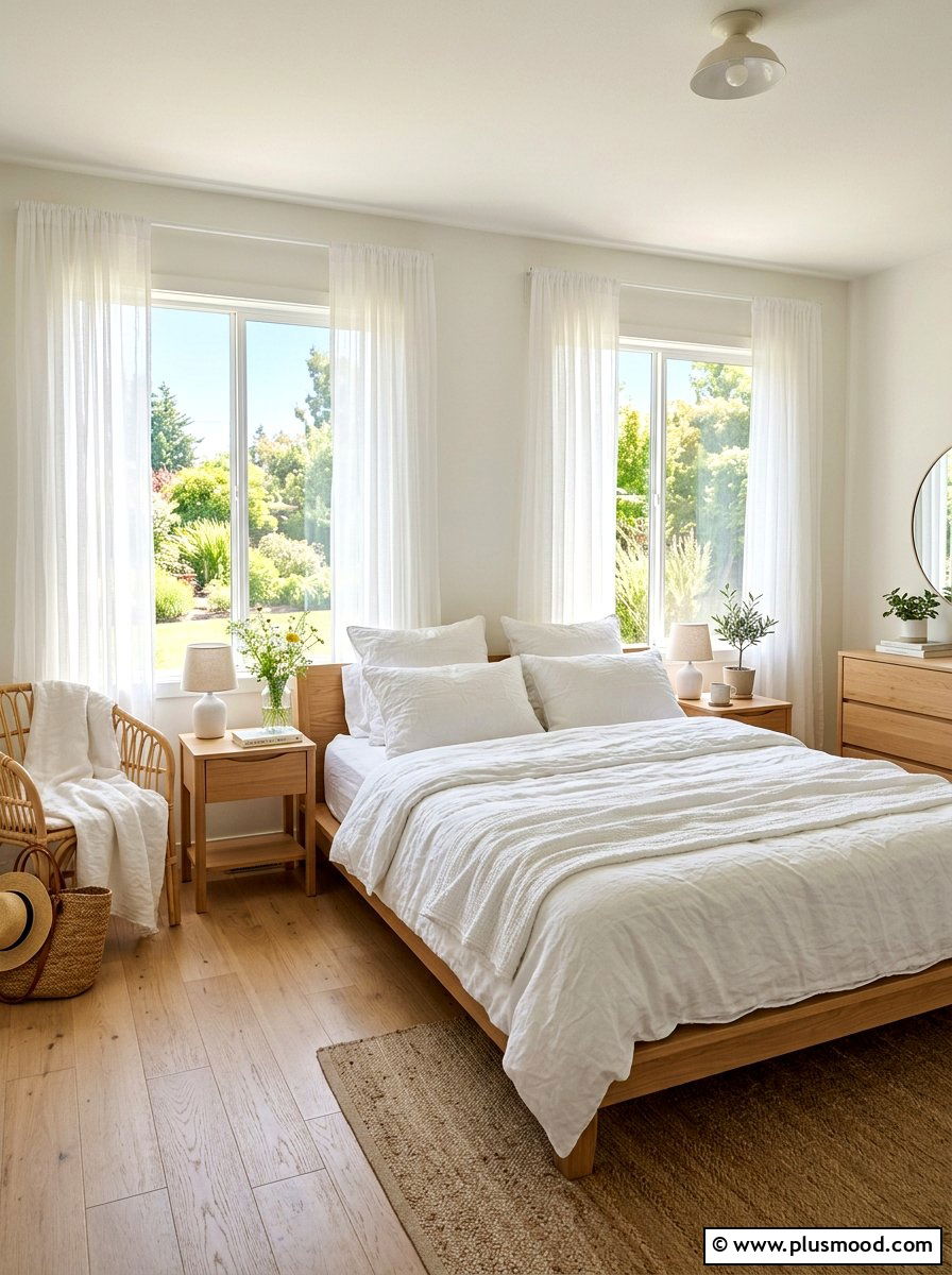 White Linen Summer Bedroom - 25 summer bedroom makeover ideas