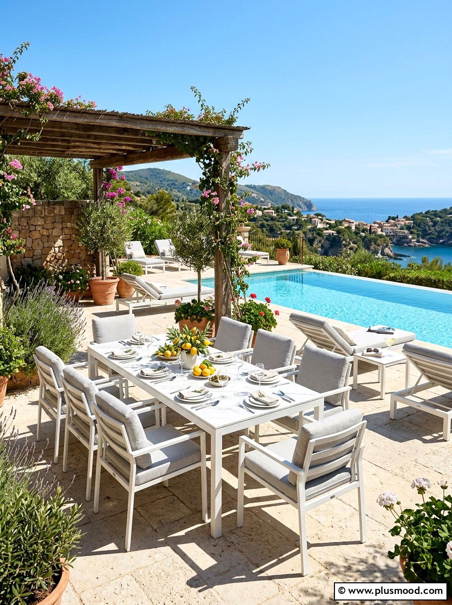 White Patio Furniture Set - 25 summer patio ideas for hot weather