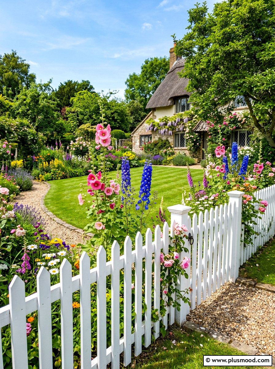 White Picket Fence - 25 summer cottage landscaping ideas