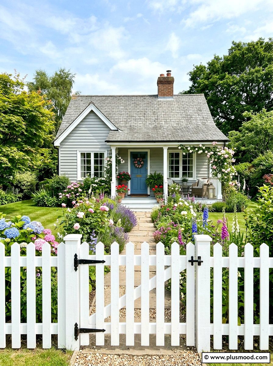 White Picket Fence - 25 summer neutral curb appeal ideas