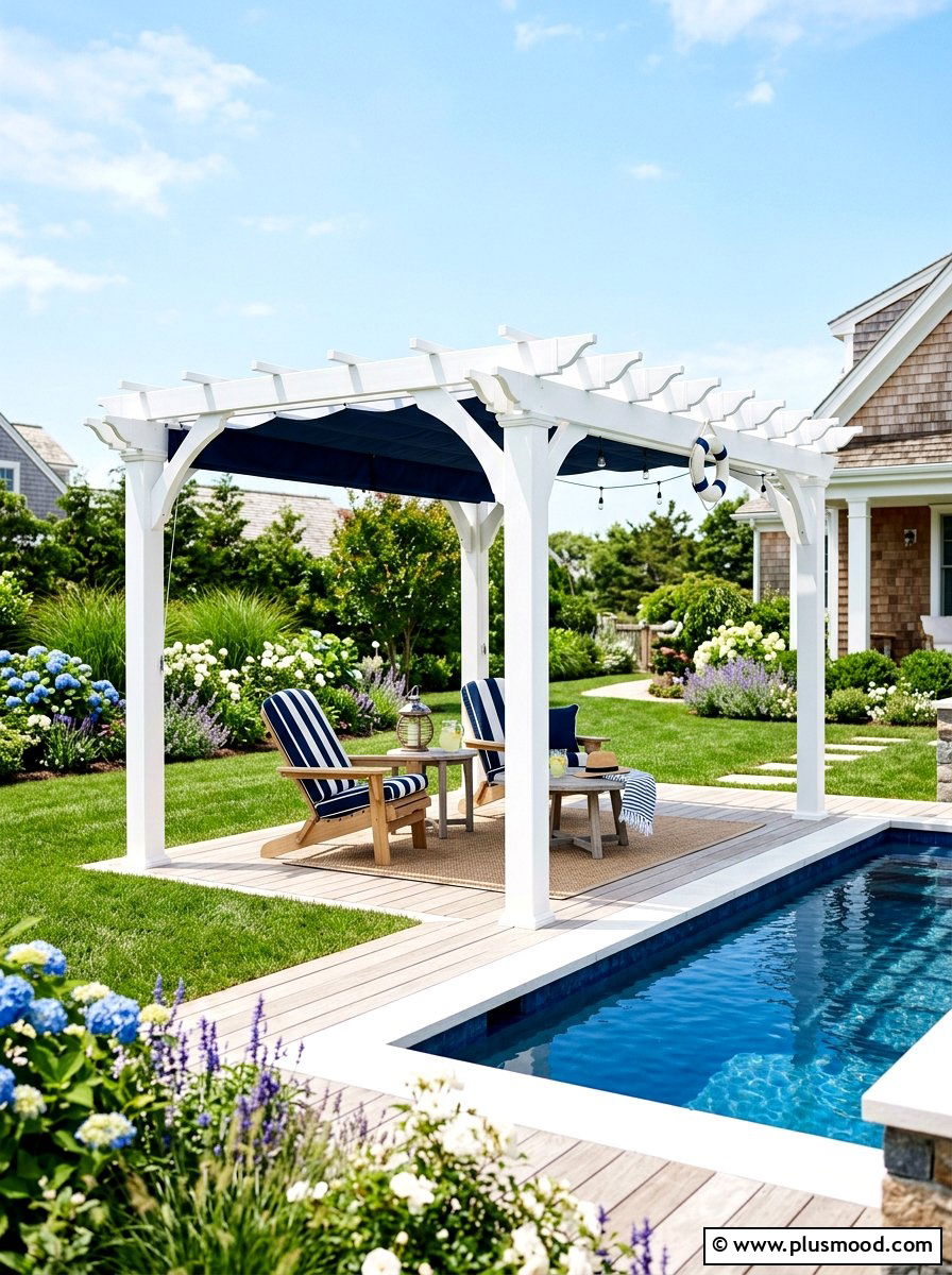 25 Pool Landscaping Ideas With Pergola for Stylish Shade