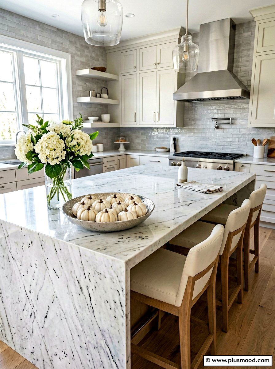 White Pumpkin Painted Stone - 25 painted rock ideas for fall decor