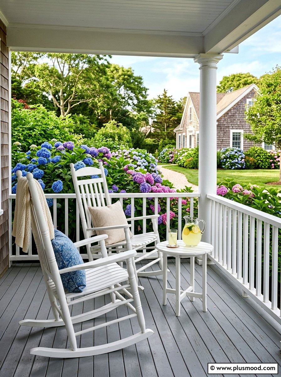 White Rocking Chairs - 25 summer front porch curb appeal ideas