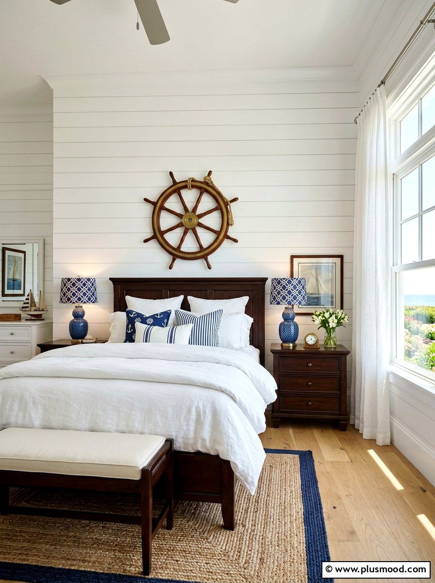 White Shiplap Bedroom Wall - 25 summer wall decor ideas for bedroom