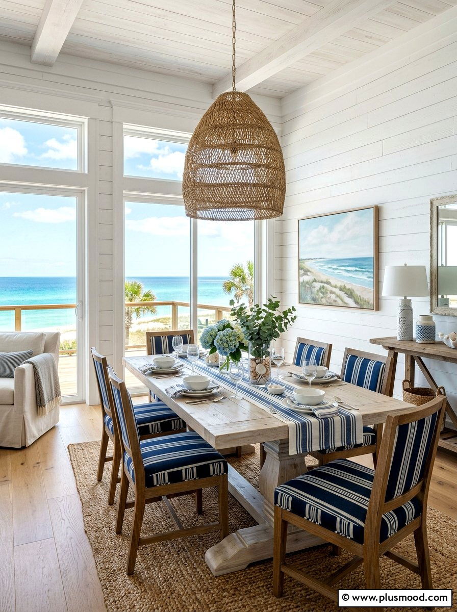 White Shiplap - 25 summer dining room wall decor ideas