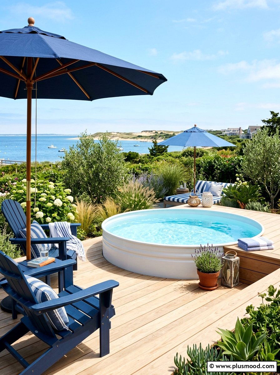 White Stock Tank Pool - 25 summer stock tank pool ideas