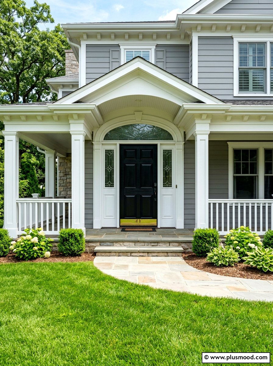 White Trim Black Front Door - 25 summer black front door ideas