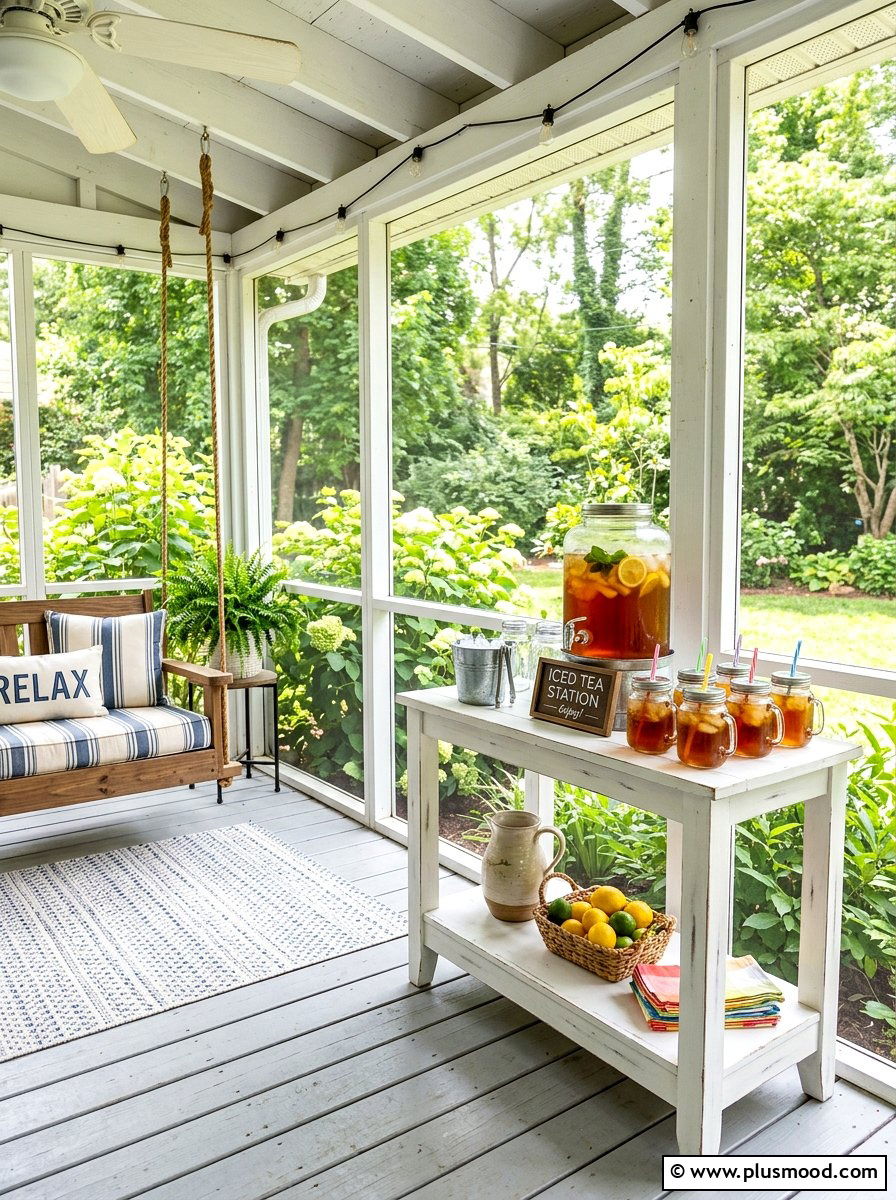 White farmhouse serving cart - 25 summer outdoor serving cart ideas