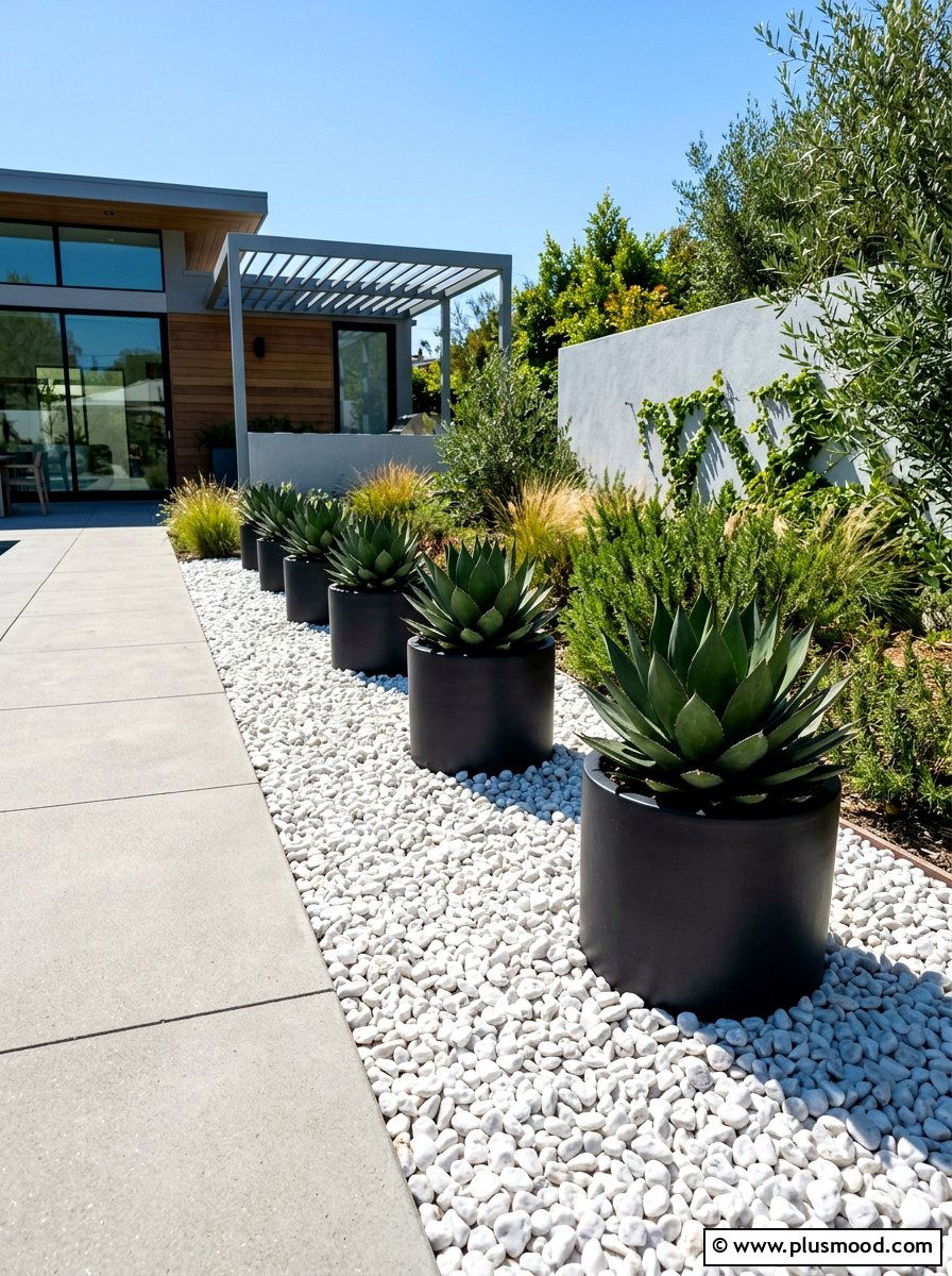 White marble chip mulch - 25 summer mulch ideas for summer landscaping