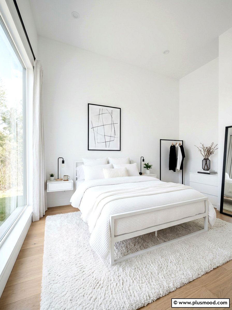 White minimalist bedroom - 25 summer teen bedroom ideas