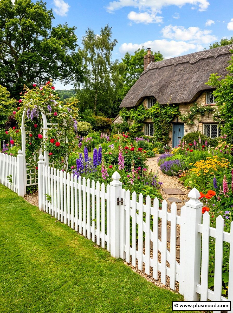 White picket fence - 25 summer cottage curb appeal ideas