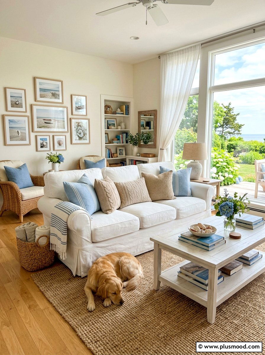 White sofa slipcovers - 25 simple summer decorating ideas