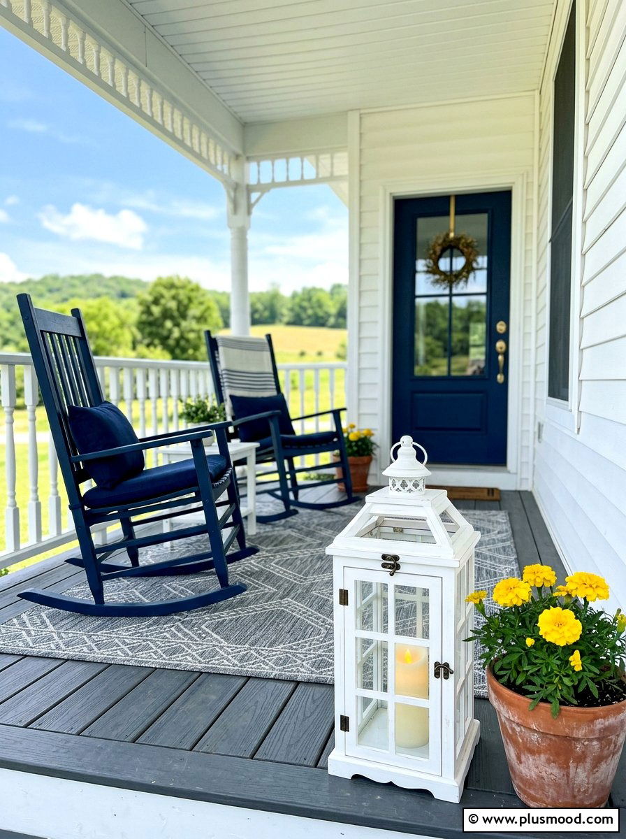 White wooden lantern - 25 summer lantern ideas for front porch