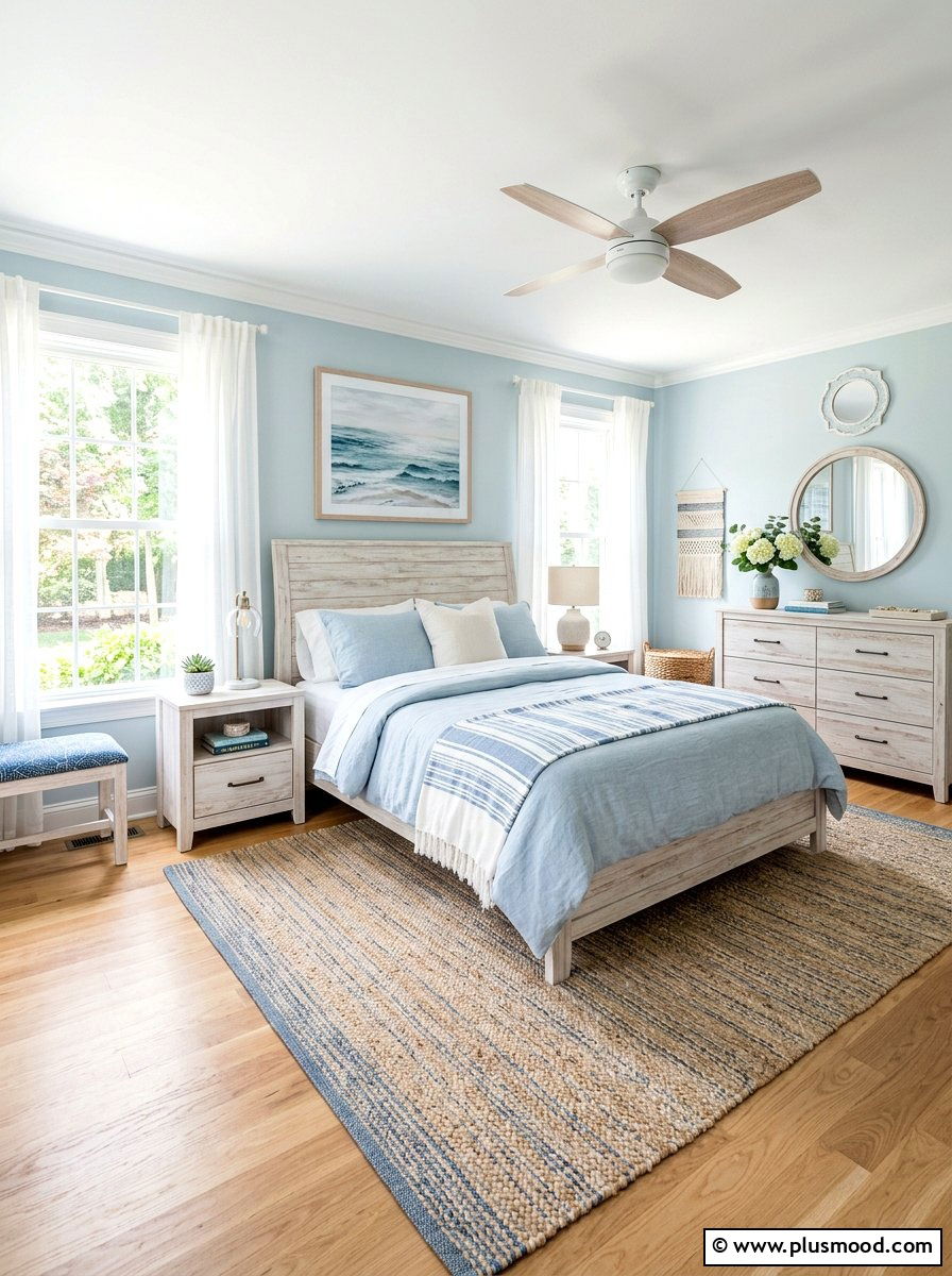 Whitewashed Wood Furniture - 25 summer beachy bedroom ideas