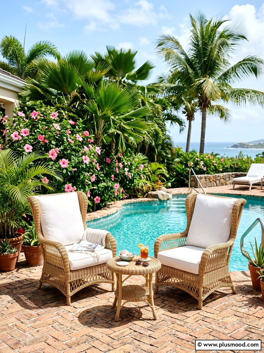 Wicker Armchair - 25 summer poolside seating ideas