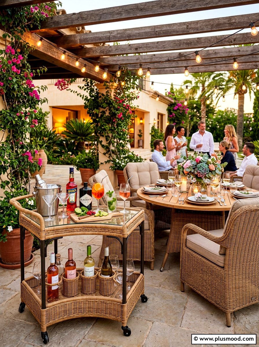 Wicker Bar Cart For Patio - 25 summer patio ideas with wicker furniture