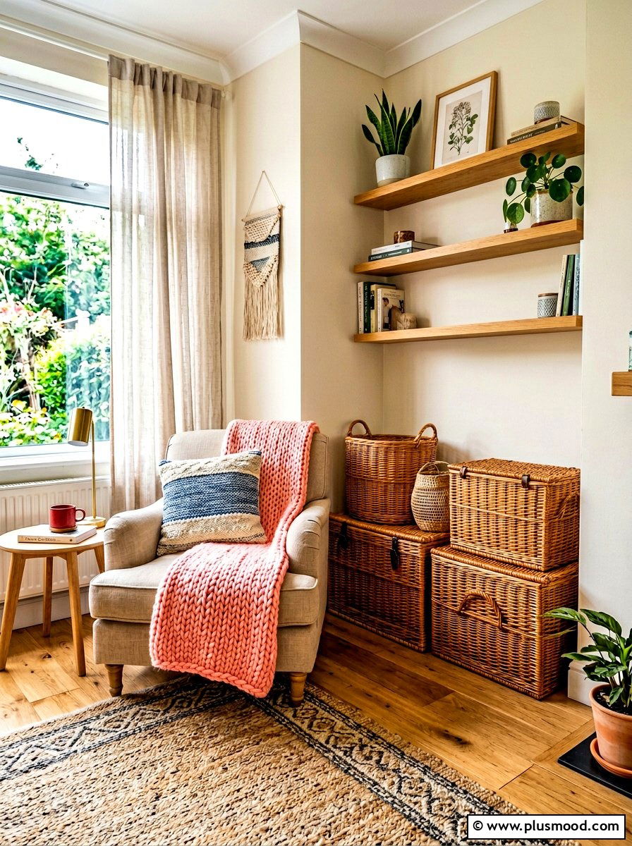 Wicker Basket Storage - 25 late summer home decor ideas