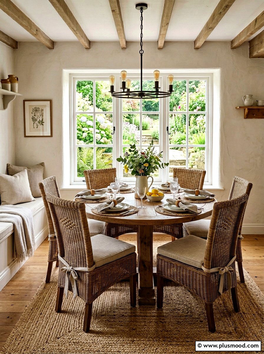 Wicker Dining Chairs - 25 summer decor ideas with wicker