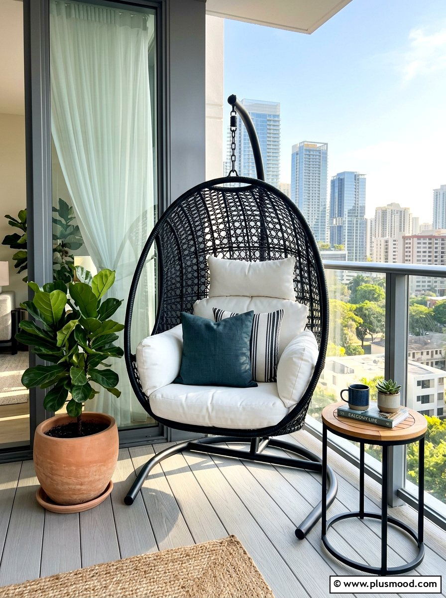 Wicker Egg Chair - 25 summer patio makeover ideas