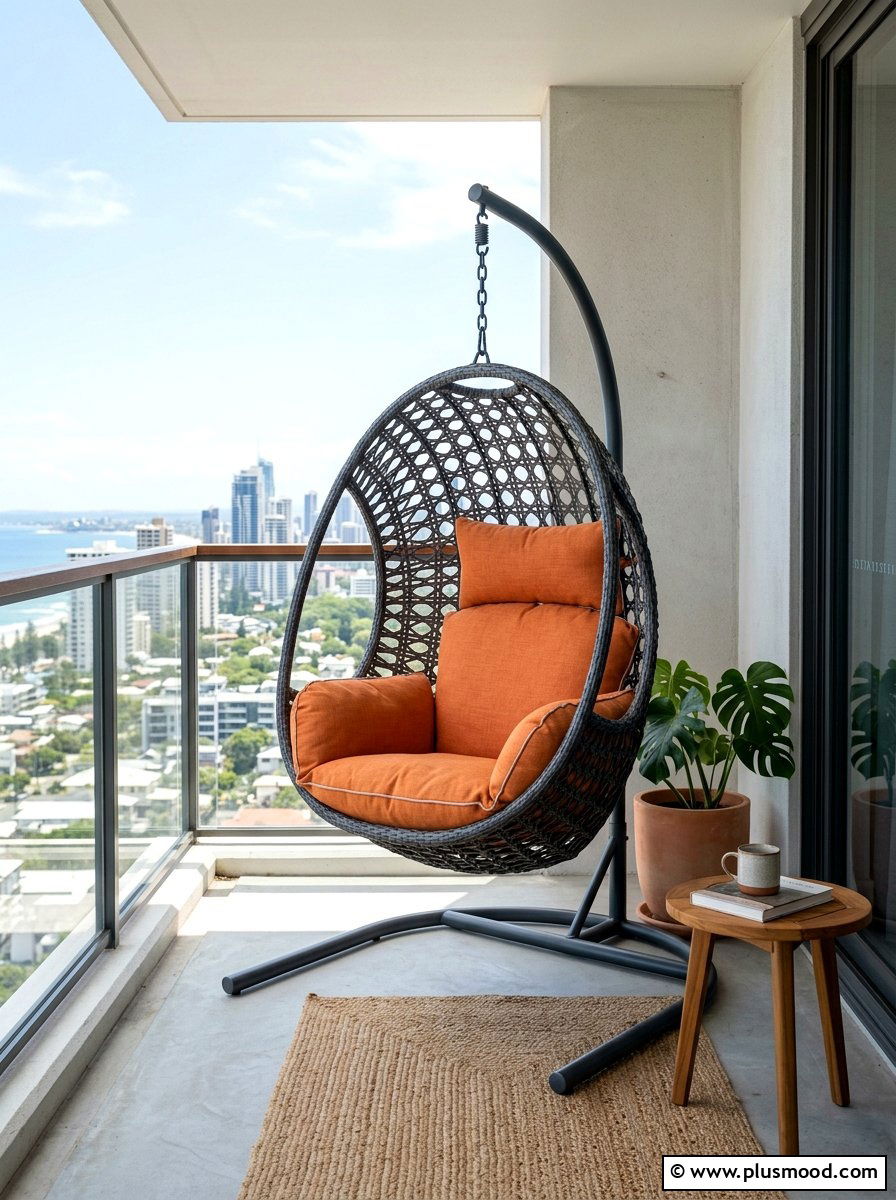 Wicker Egg Swing Chair - 25 summer backyard swing ideas