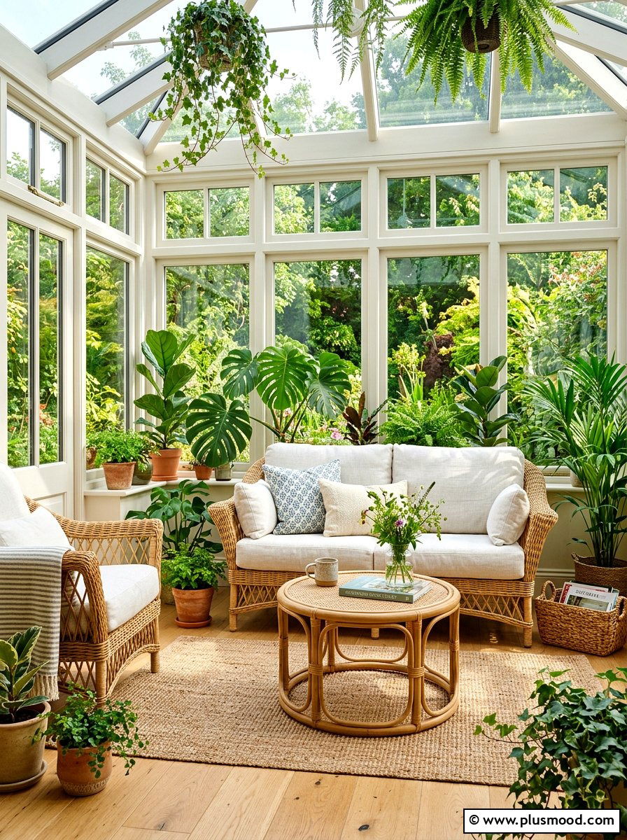 Wicker Furniture Sunroom - 25 summer farmhouse decor ideas
