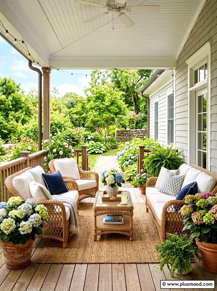 Wicker Patio Furniture - 25 summer porch decorating ideas