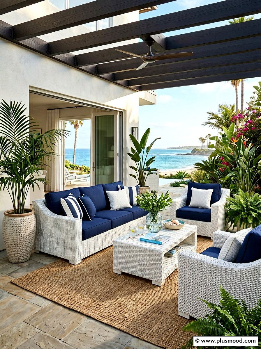 Wicker Patio Set - 25 summer decor ideas with wicker