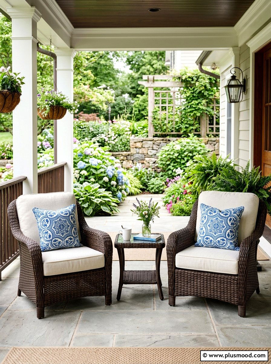 Wicker Porch Furniture - 25 summer front porch entryway ideas