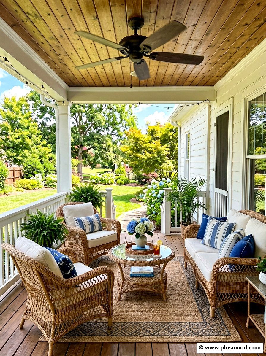 Wicker Porch Furniture - 25 cute summer home decor ideas