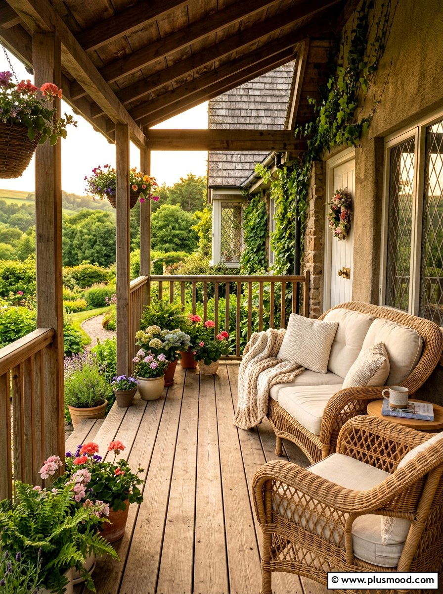 Wicker Porch Seating - 25 late summer cottage decor ideas