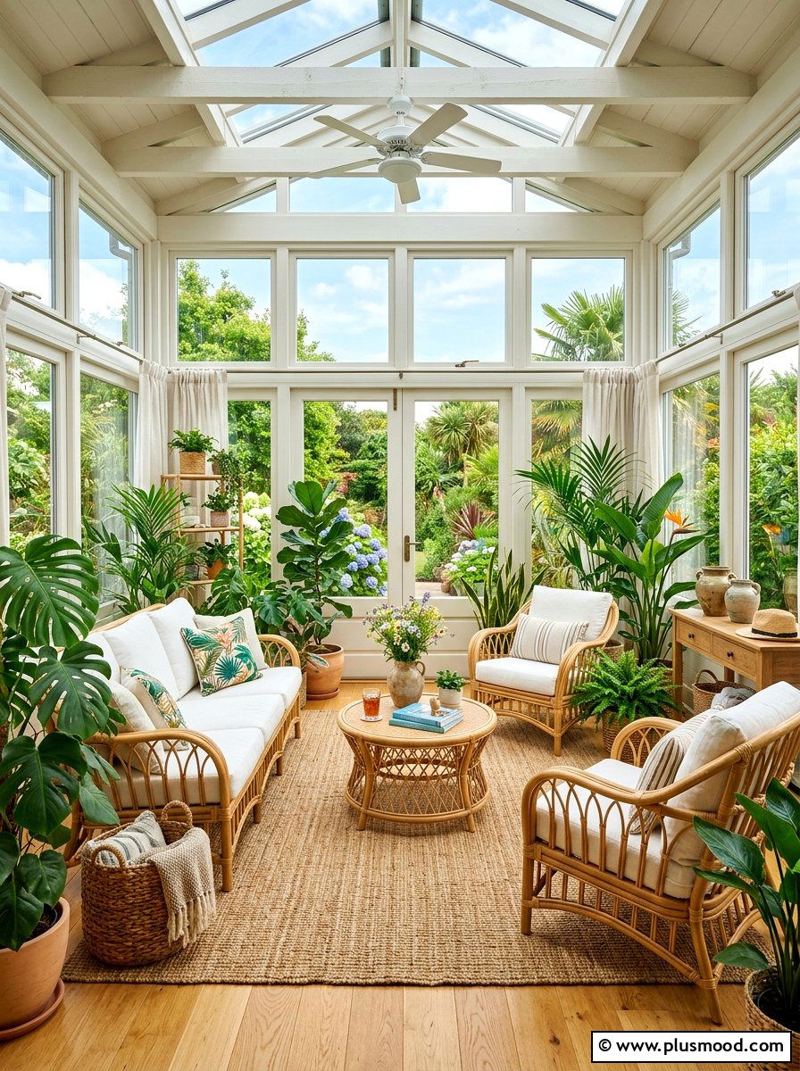 Wicker Sunroom Furniture - 25 summer decorating ideas on a budget