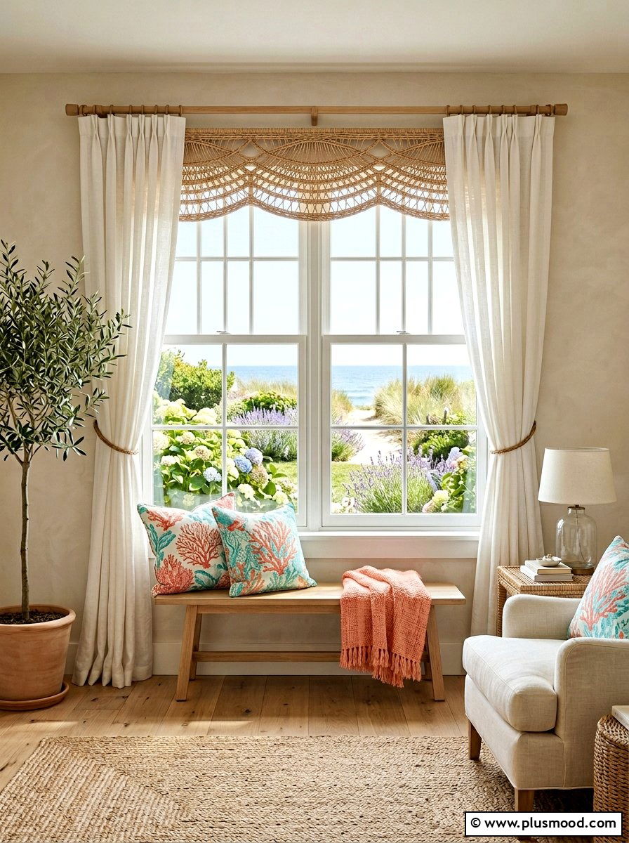 Wicker Window Valance - 25 summer decor ideas with wicker