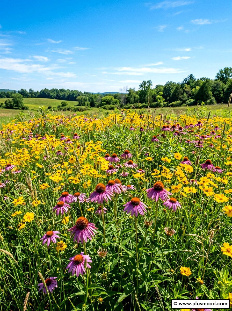 Wild Meadow Bed - 25 summer backyard flower bed ideas