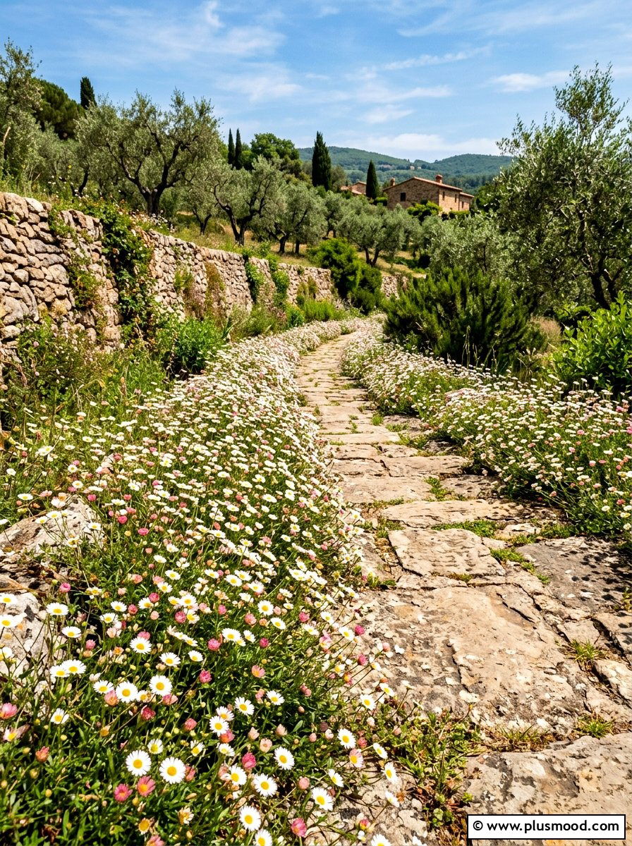Wild Mexican Fleabane Path - 25 summer path border planting ideas