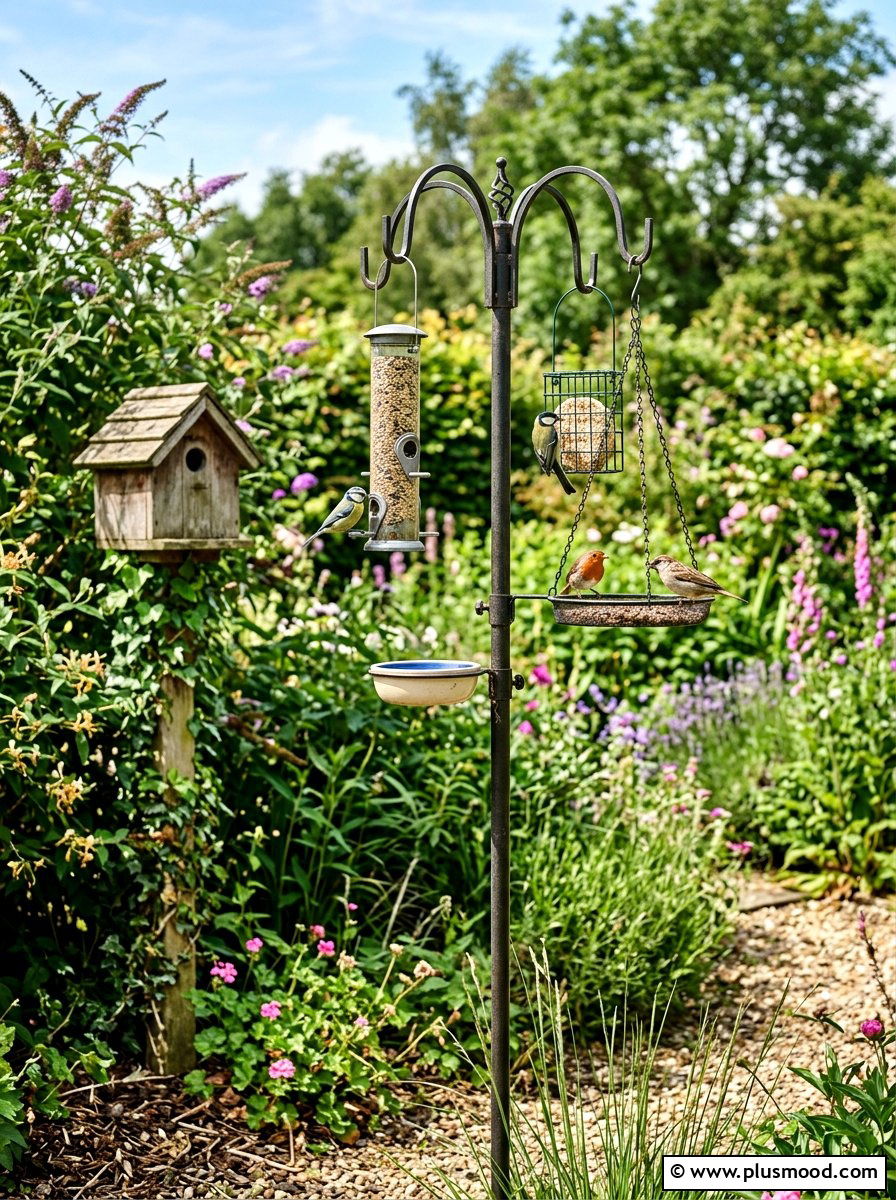 Wild bird feeder station - 25 small backyard ideas with bird feeders