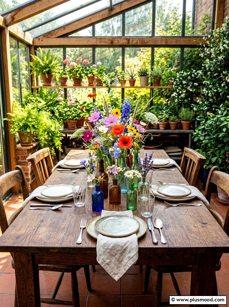 Wildflower Garden Dining Table - 25 summer dining table ideas for summer