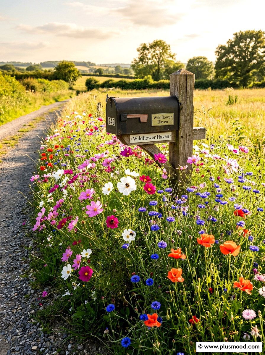 Wildflower Mailbox Patch - 25 summer mailbox planter ideas
