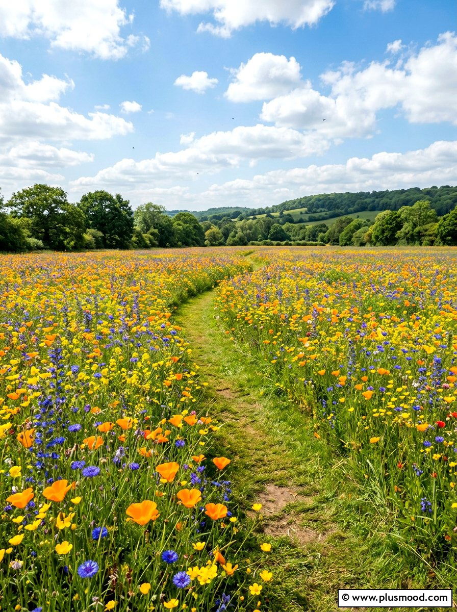 Wildflower Meadow - 25 summer low water landscaping ideas