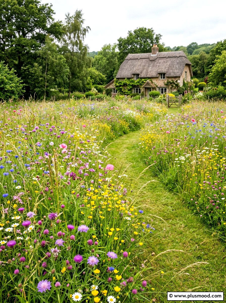 Wildflower Meadow Backyard - 25 summer drought tolerant landscaping ideas