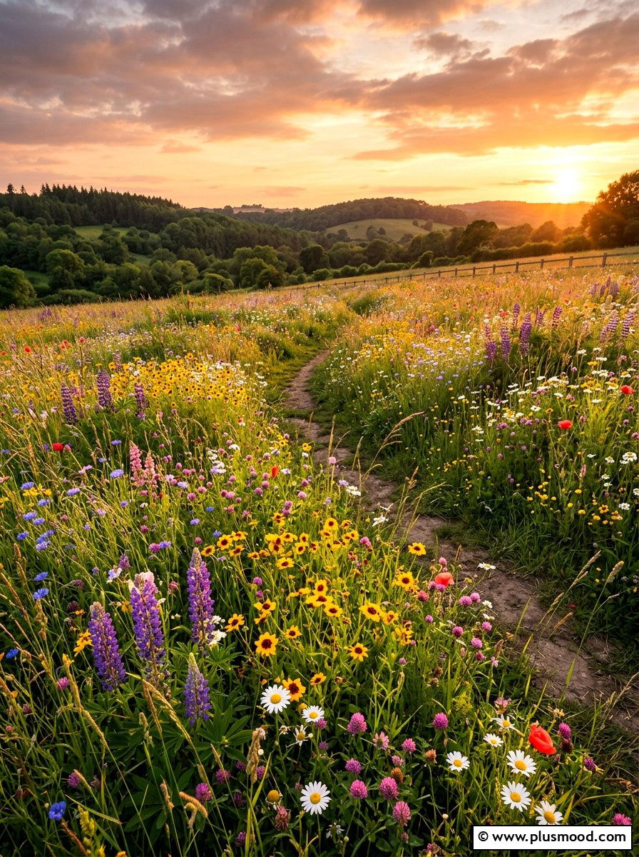 Wildflower Meadow Landscape - 25 summer flower garden ideas