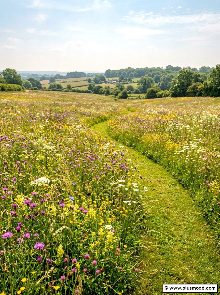 Wildflower Meadow Landscape - 25 summer butterfly garden ideas